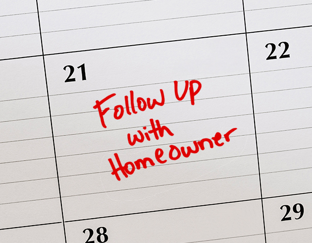 “If You’re Not Following Up, You’re Giving Up” Graphic